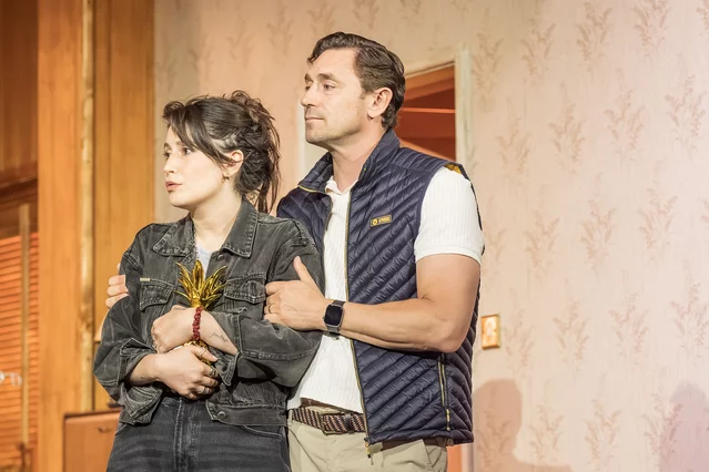 Charly Clive and JJ Feild in Relics. Photo by Marc Brenner