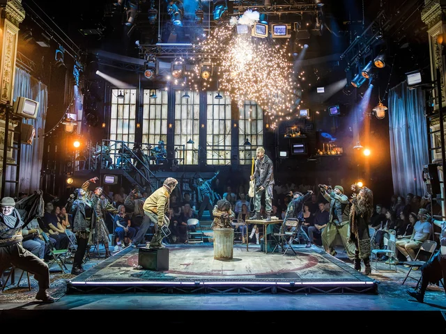 The cast of Rent at London's Tom Stoppard Theatre