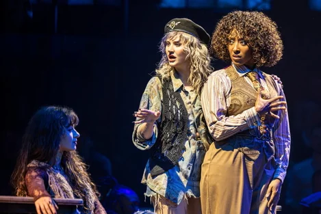 Lazy Violet (Maureen) and Danielle Fiamanya (Joanne) in Rent at London's Tom Stoppard Theatre