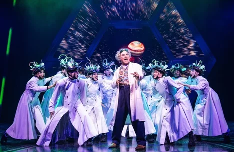Roger Bart and the cast of Back to the Future on Broadway