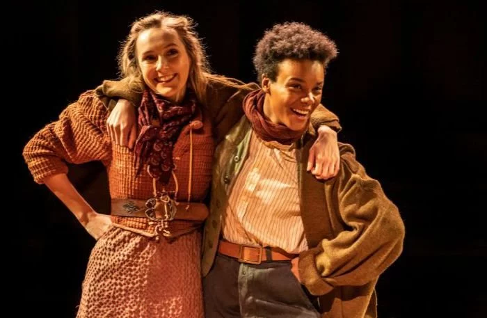 Rose Ayling-Ellis (Celia) and Leah Harvey (Rosalind) in As You Like It at Soho Place Theatre