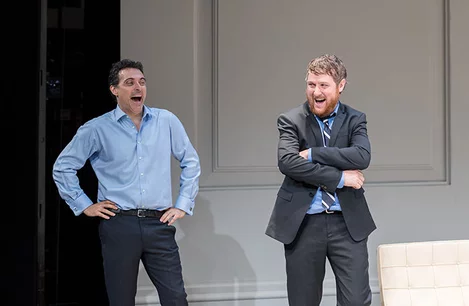 Rufus Sewell as Serge and Time Key as Yvan Art at the the Old Vic