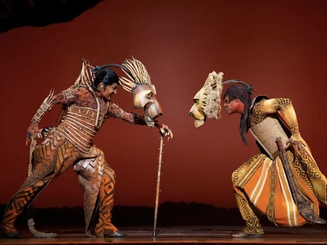 Scar and Mufasa in The Lion King Broadway