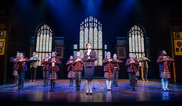 Cast of School of Rock the Musical at Gillian Lynne Theatre London West End