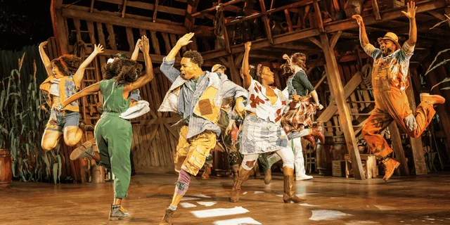 The London cast of Shucked the musical