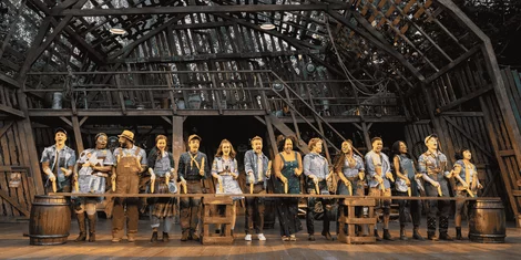 The company of Shucked the musical at Regent's Park