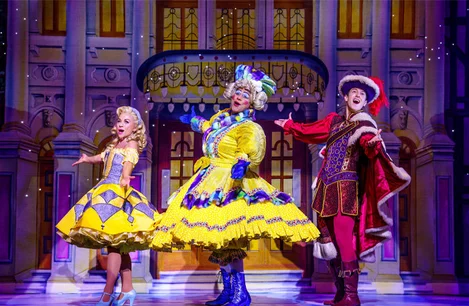 Sophie Isaacs, Gary Wilmot and Jac Yarrow in Pantoland at the London Palladium
