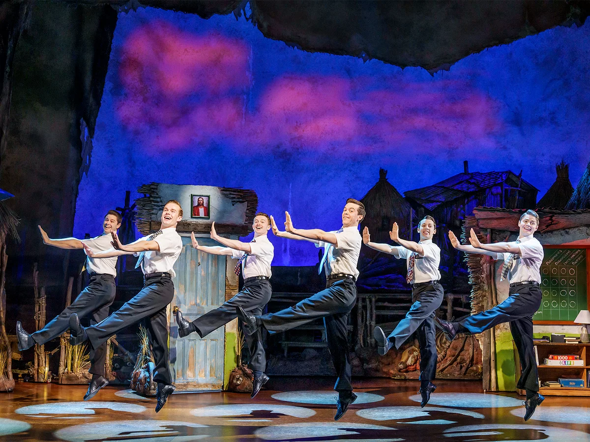 The cast of The Book of Mormon in London
