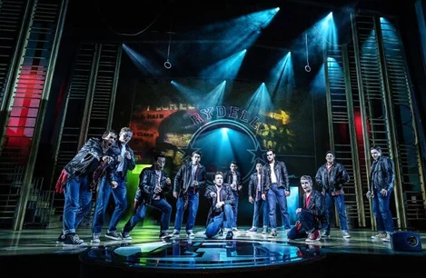 The cast of Grease at the Dominion Theatre
