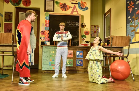 The cast of Groan Ups at the Vaudeville Theatre, London