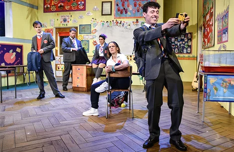The cast of Groan Ups at the Vaudeville Theatre, London