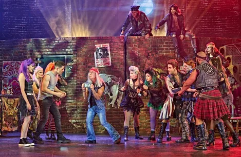 The cast of We Will Rock You at the London Coliseum