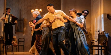 The cast of The Cherry Orchard at London's Harold Pinter Theatre