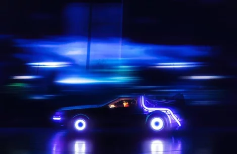 The DeLorean in Back to the Future on Broadway