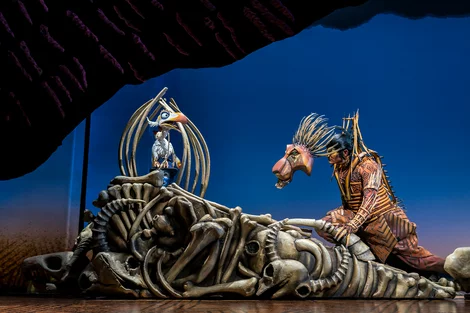 Zazu and Scar in The Lion King West End