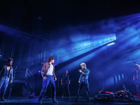 The cast of The Lost Boys Musical on Broadway.