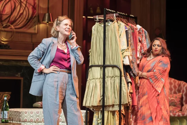 Abigail Cruttenden and Rina Fatania in The Misanthrope