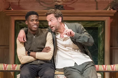 Freddie MacBruce and Tom Mison in The Misanthrope
