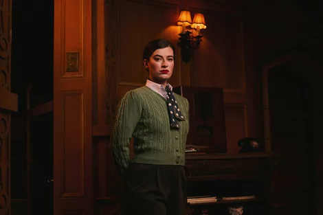 Miss Casewell (Anna Rawlings) in The Mousetrap