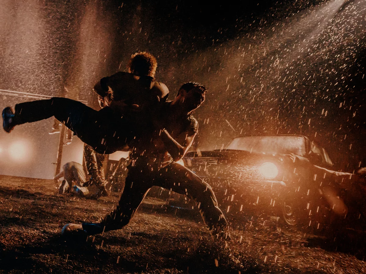 The cast of The Outsiders on Broadway