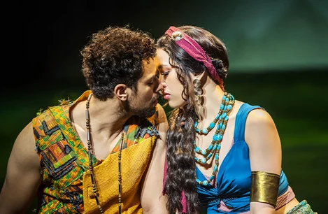 Luke Brady and Christine Allado in The Prince of Egypt at the Dominion Theatre, London