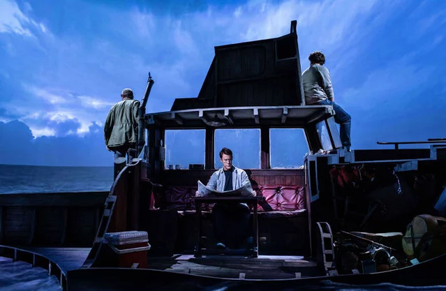 The cast of The Shark Is Broken at the Ambassadors Theatre, London