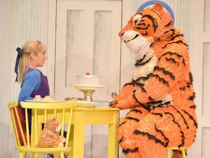 Sophie and the Tiger ready for tea in Tiger Who Came To Tea