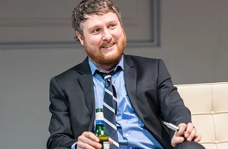 Tim Key as Yvan in Art at the Old Vic