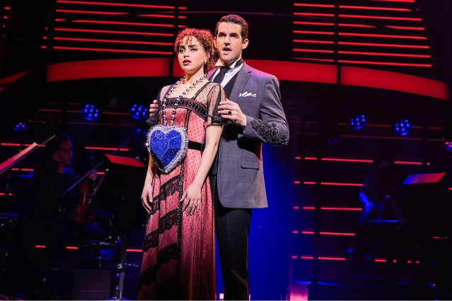 Rose (Melissa Barrera) and Cal (John Riddle) in Titanique on Broadway