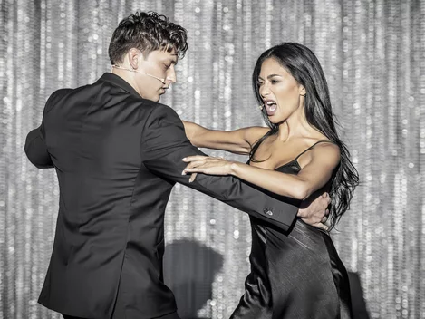 Tom Francis and Nicole Scherzinger in Sunset Boulevard on Broadway