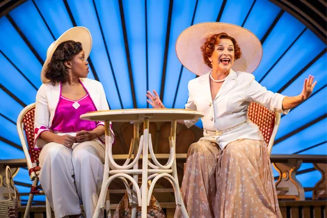 Dale Tremont (Amara Okereke) and Madge Hardwick (Sally Ann Triplett) in Top Hat