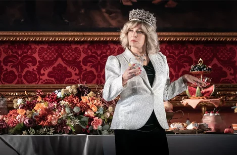 Tracy Ann Oberman (Camilla) in The Windsors: Endgame 