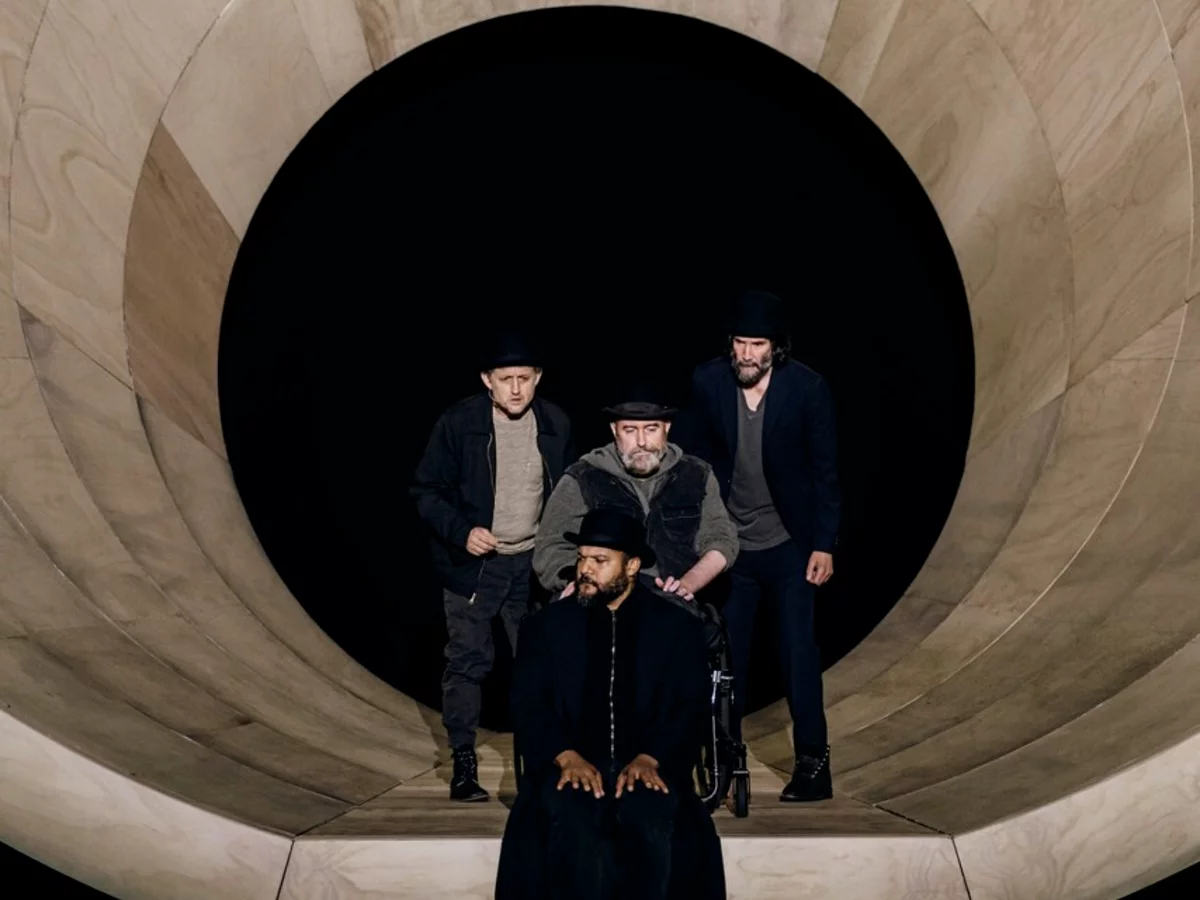 The cast of Waiting for Godot, Hudson Theatre New York