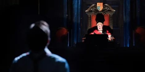 David Shaw-Parker as Mr Justice Wainwright in Witness for the Prosecution