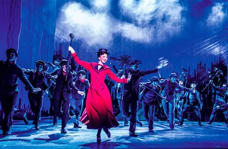 Zizi Strallen and the cast of Mary Poppins at Prince Edward Theatre