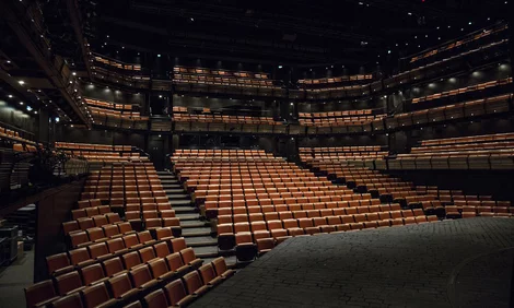 Bridge Theatre London auditorium from stage