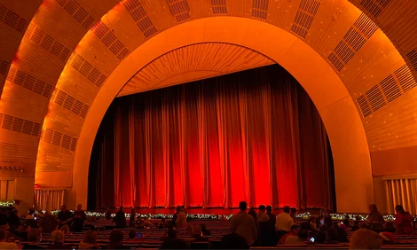 The grand stage of Radio City Music Hall