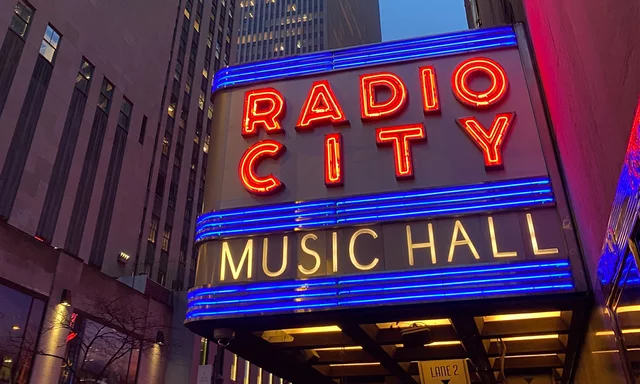 The Radio City Music Hall sign