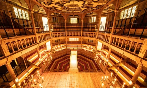 Sam Wanamaker Playhouse Full Auditorium From Musicians Gallery View - Credit: Johan Persson