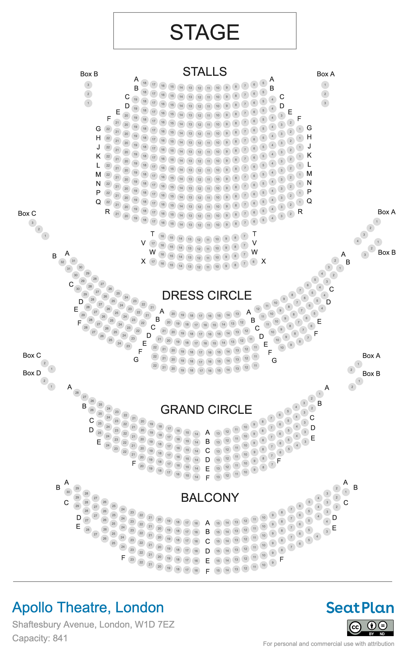 Apollo Theatre seating plan