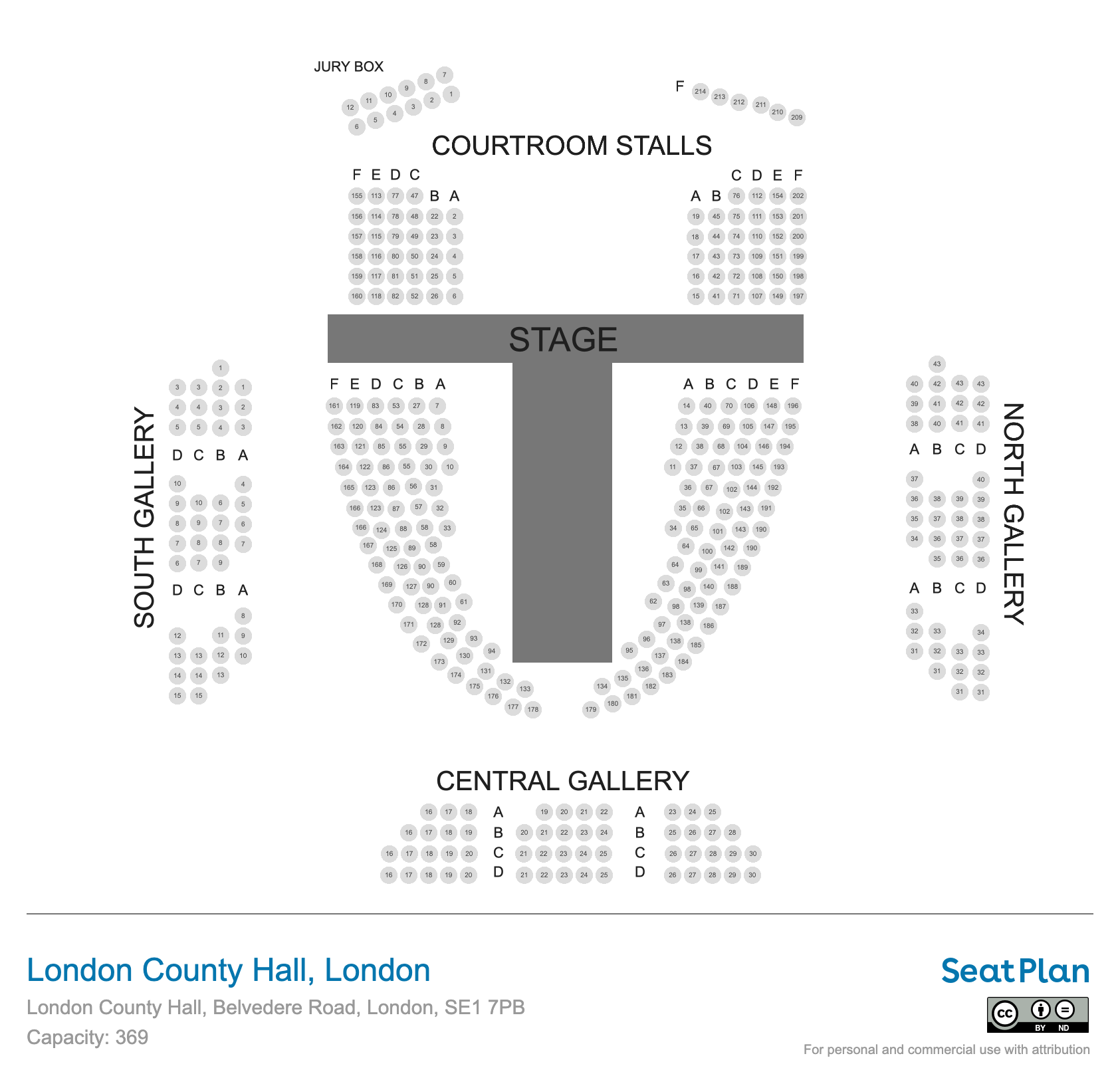 London County Hall seating plan