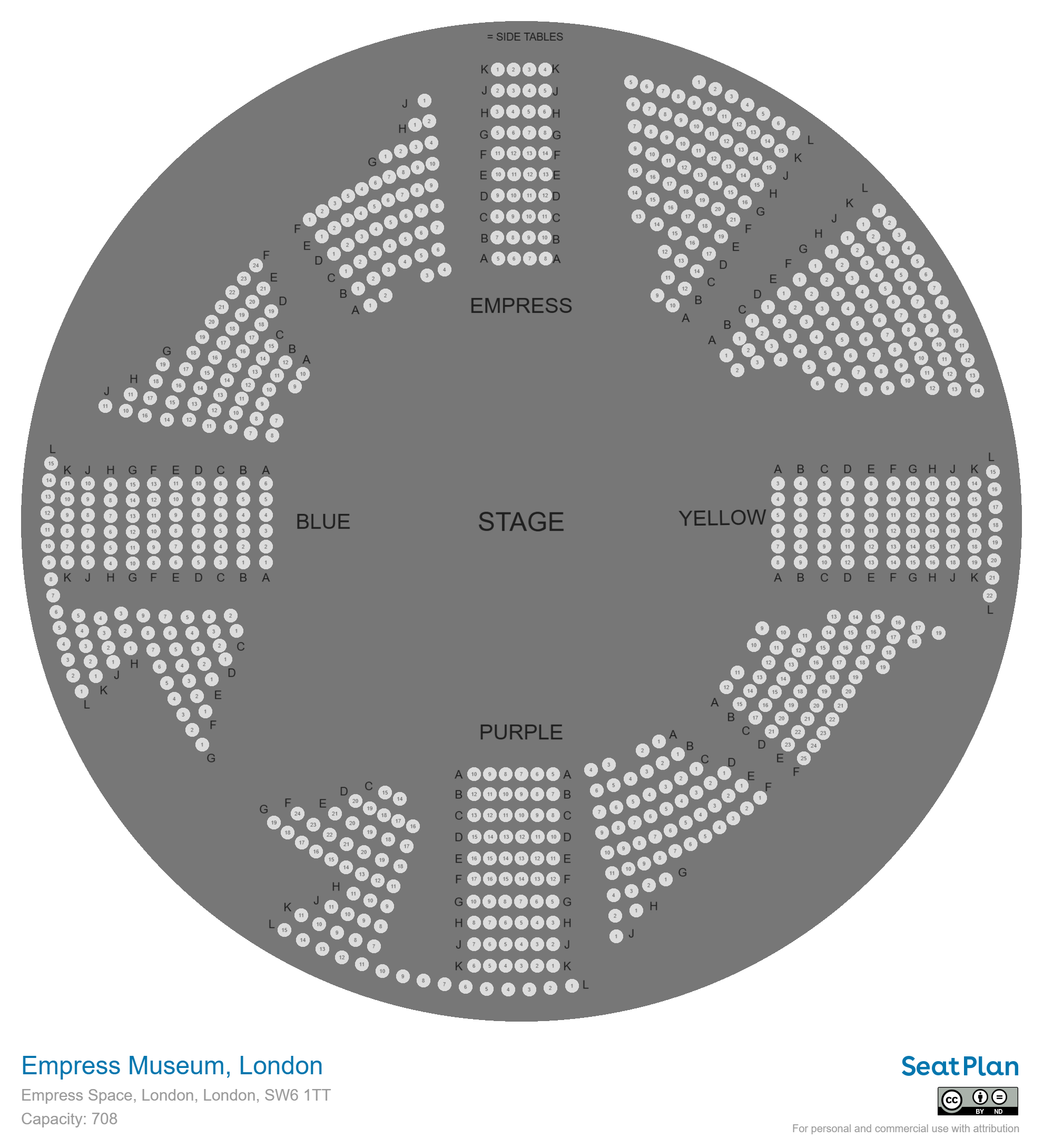 Empress Museum seating plan
