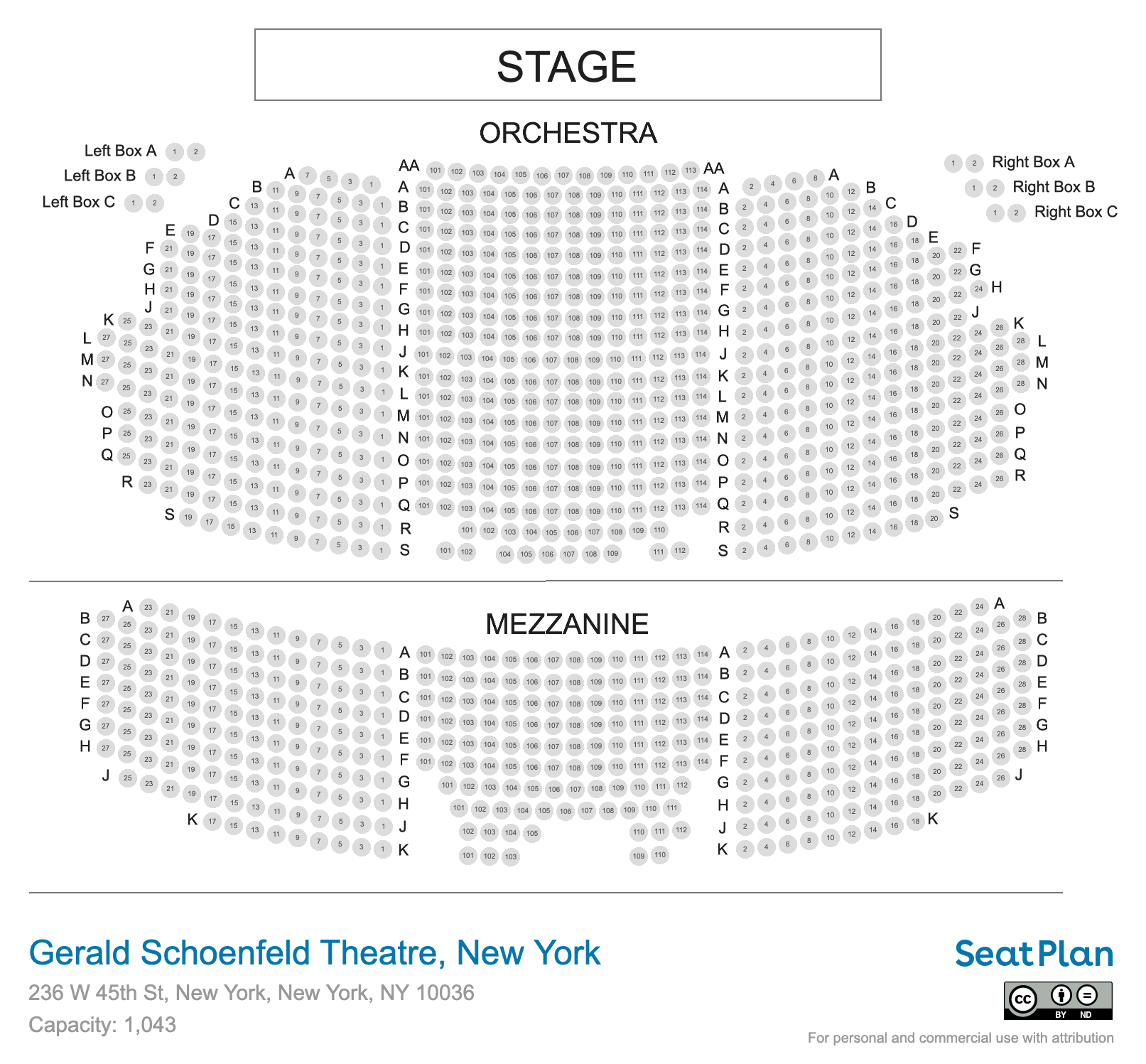 Gerald Schoenfeld Theatre Seating Chart