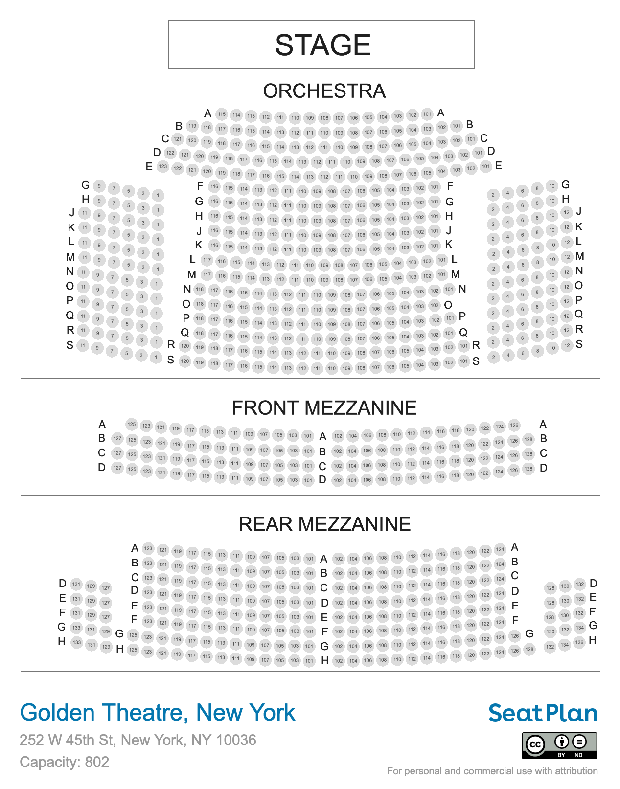 Golden Theatre Seating Chart