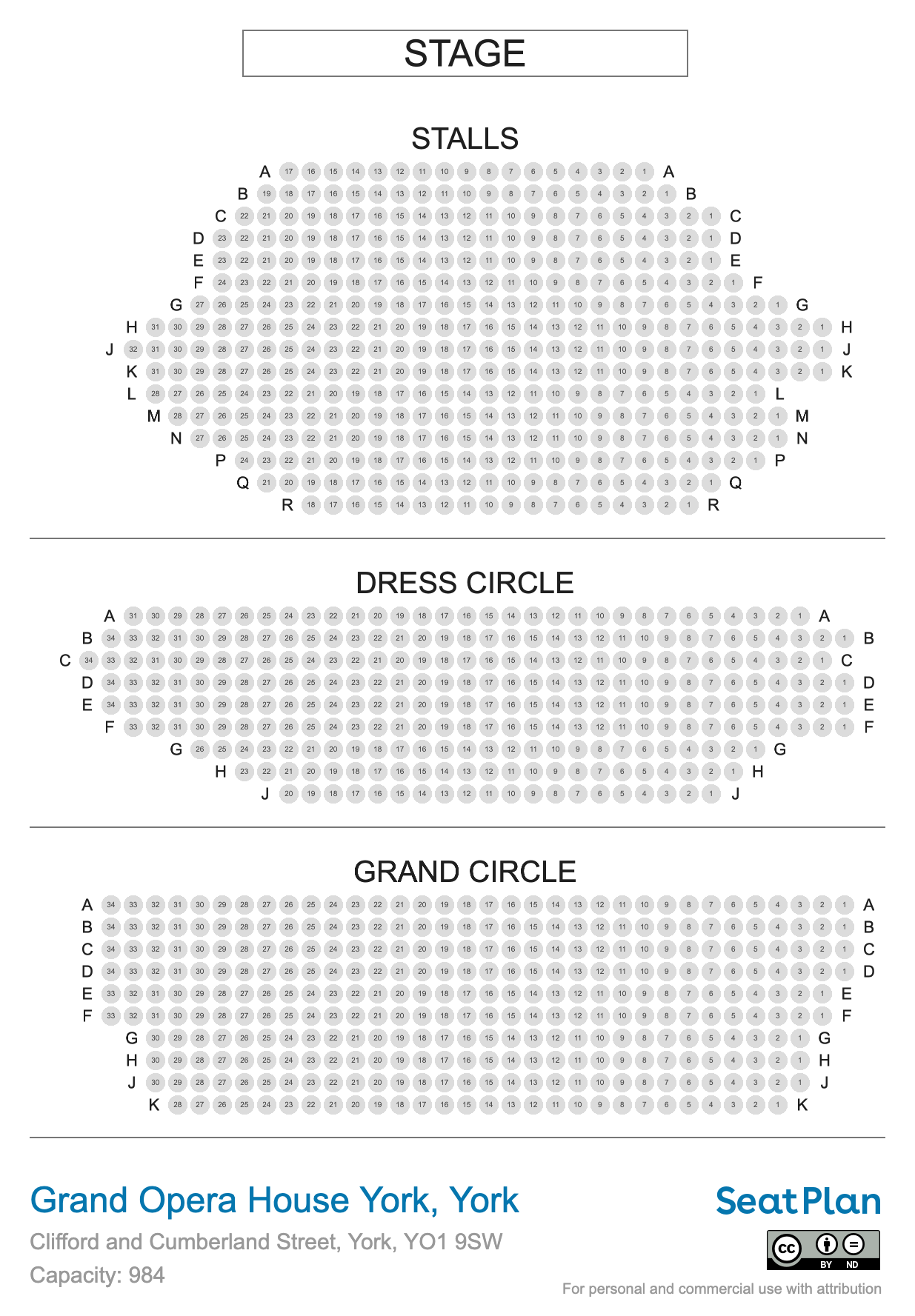 Grand Opera House York Seating Plan