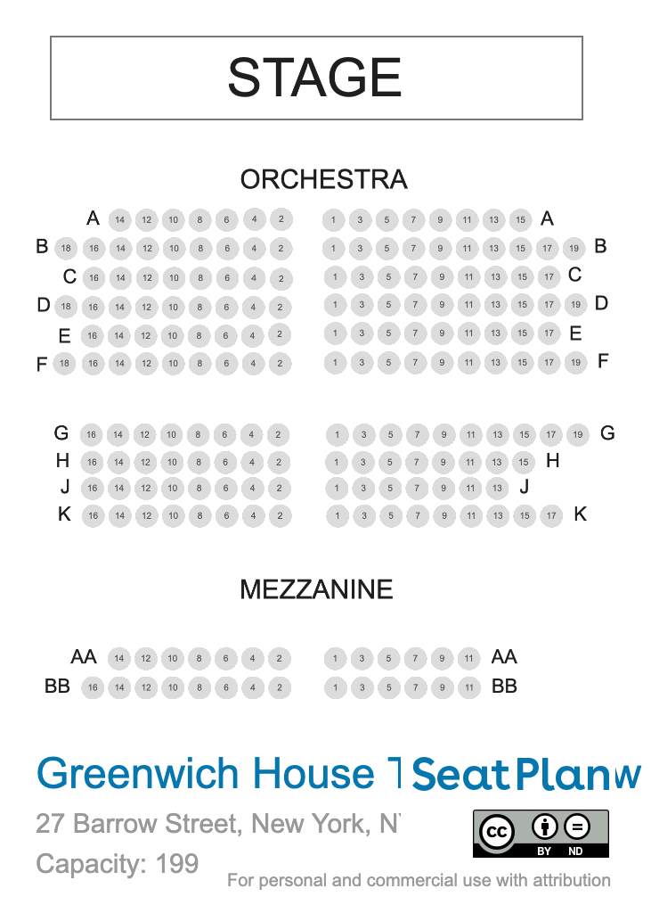 Greenwich House Theater Seating Chart