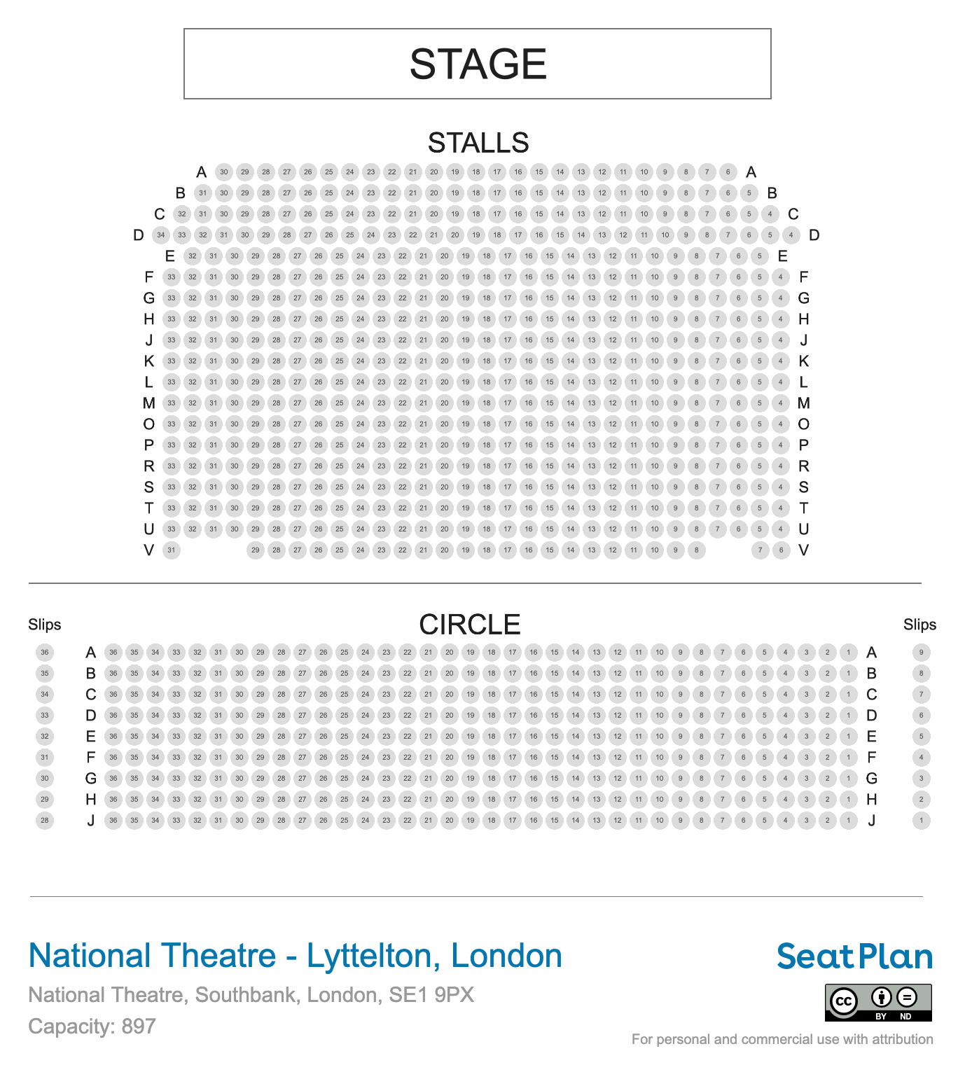 National Theatre - Lyttelton Seating Plan