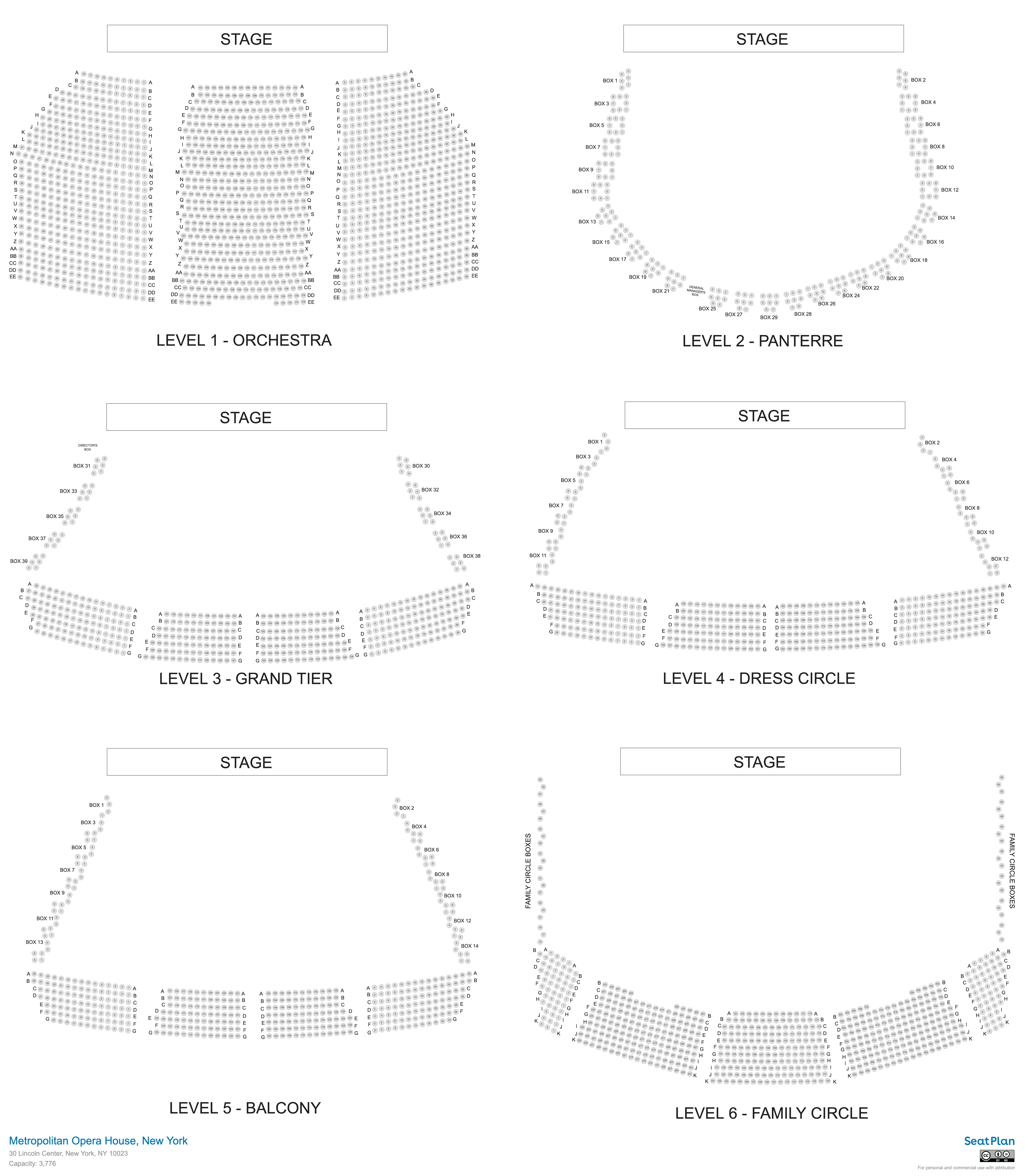 Metropolitan Opera House Seating Chart