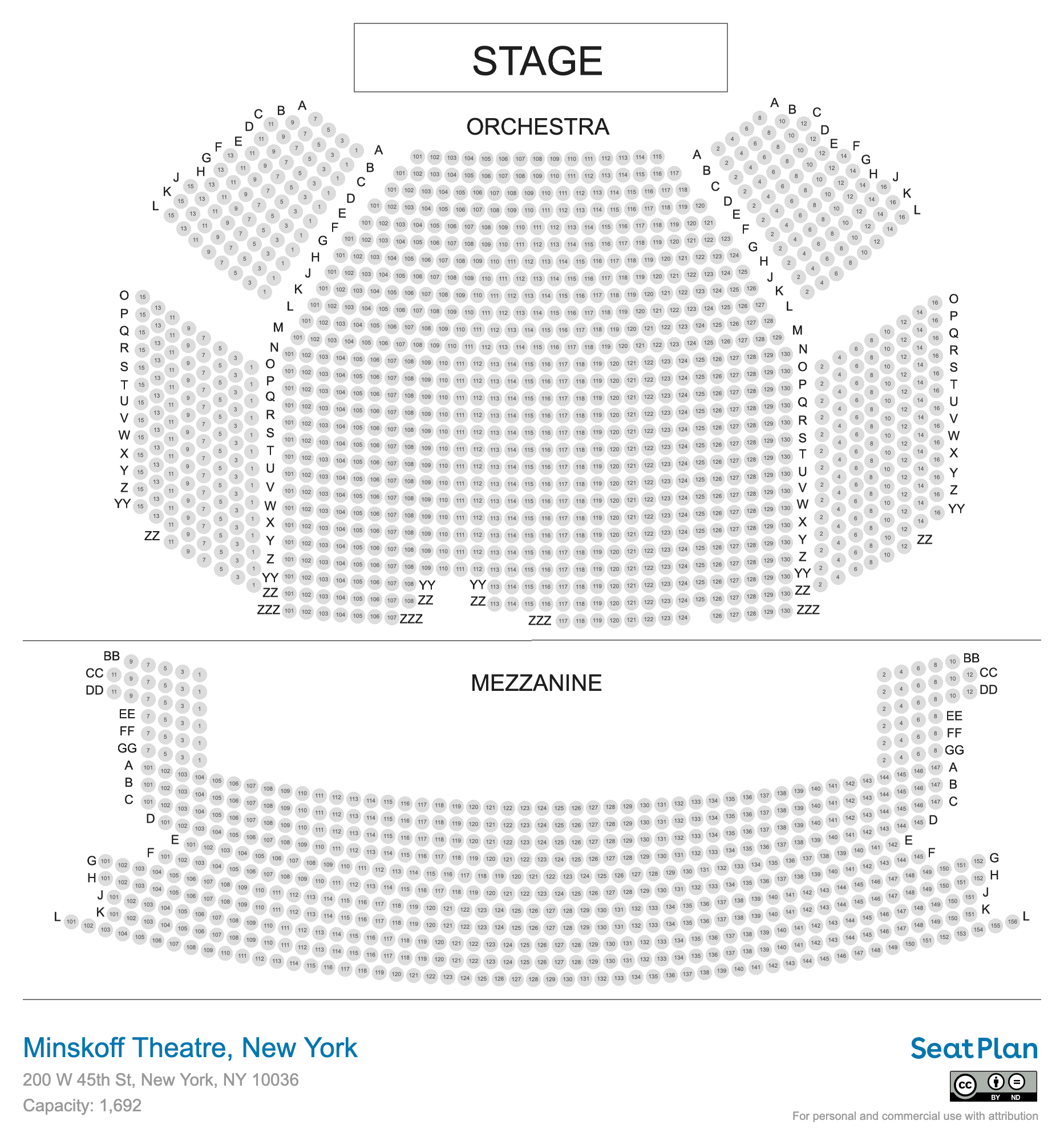 Minskoff Theatre Seating Chart
