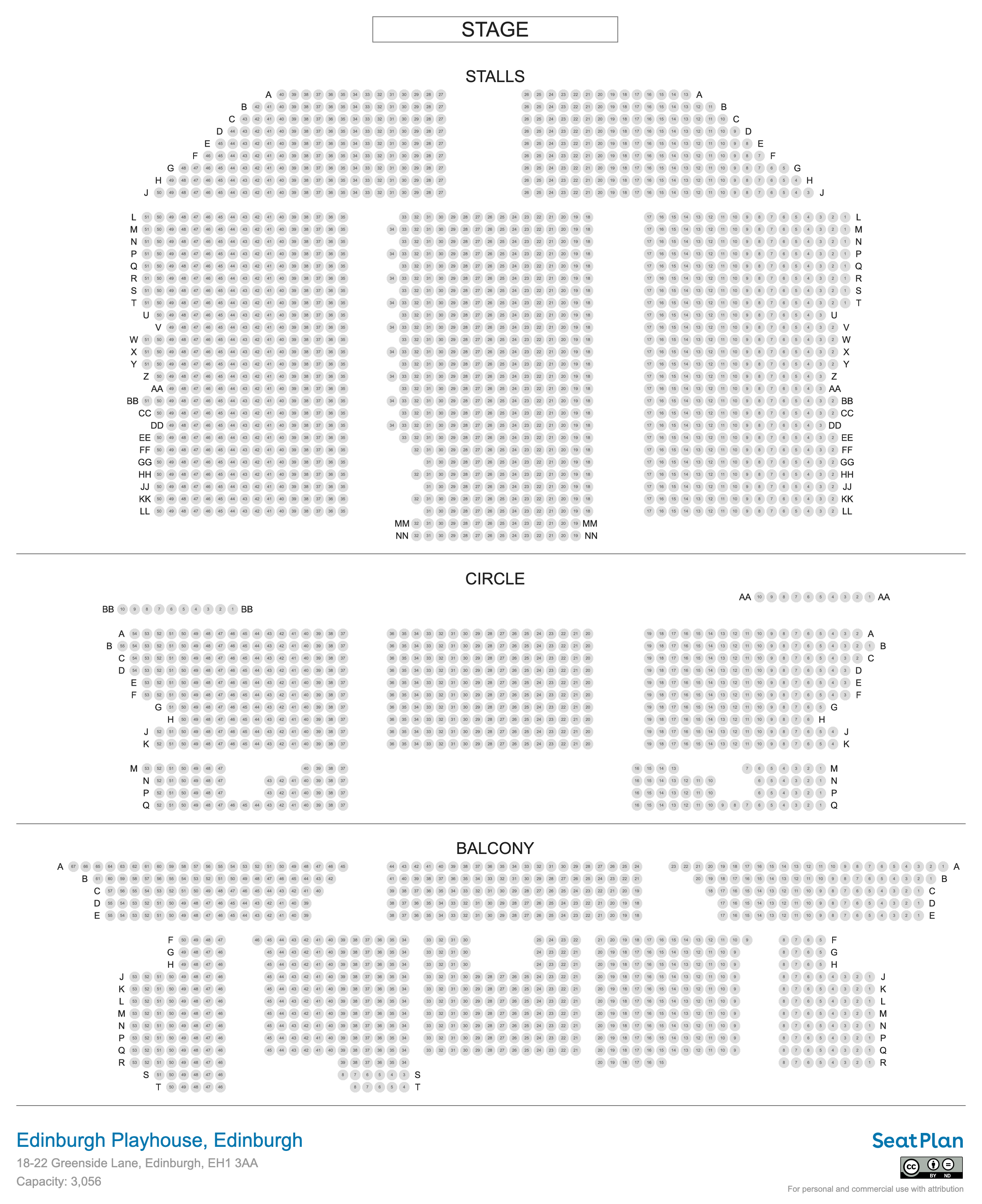 Edinburgh Playhouse Seating Plan